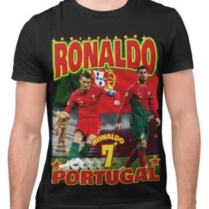 Highstreet Cristiano Ronaldo Sort 7 t-shirt Portugal stil VM 128cl 7-8år