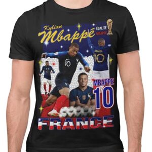 Highstreet Mbappe Sort 10 t-shirt Frankrig stil WC 152cl 11-12år