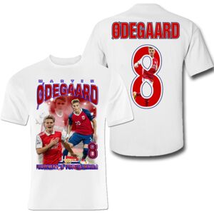 Highstreet Martin Ødegaard Arsenal Norge spiller t-shirt sportstrøje 130 cl 7-8år