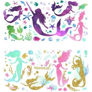 Mermaid Wall Decals Piger Wall Decals Peel and Stick