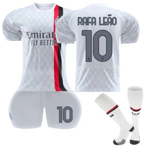 23-24 AC Milan Udebane fodboldtrøje for børn nr. 10 R. Leão 16