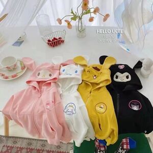 YIXI Tegnefilm Sanrioed jakke Kawaii Melody Cinnamoroll Kuromi Børn Hættetrøjer Drenge Piger Zip Up frakker Babyudflugtstøj melody 120cm