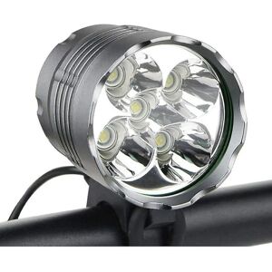 Cykellygter, 6000 lumen 5 led cykellys, vandtæt mountainbike-forlygte med 6400 mah batteri, 3-tilstande forlygte