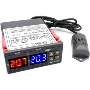 Tech of sweden STC - 3028 temperatur- og fugtighedsregulator, PID 220V Black