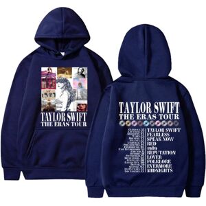 2023 julegave Taylor Swift Fans hættetrøje efterår og vinter Sweatshirt til mænd og kvinder julejakke Navy blue S