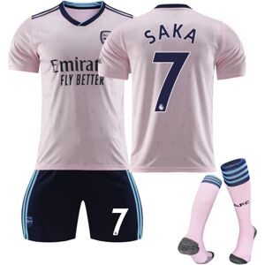 22-23 Arsenal 2 på udebane pink nr. 9 Jesus-trøje 8 Erdgau 19 Pepe fodbolddragt NO.7 SAKA XS