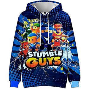 Stumble Guys Theme Hættetrøjer Børnetrøje Casual Sweatshirt Unisex langærmet hættetrøje bedste gave til jul style 3 9-10Years