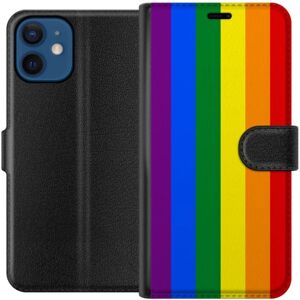 Apple iPhone 12  Tegnebogsetui Pride Flagga