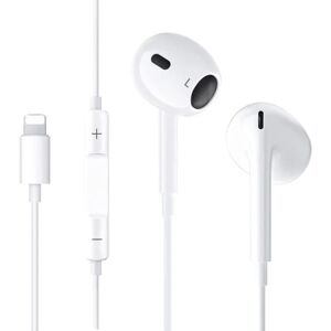 Apple In-Ear-tilbehør til iPhone, HiFi Stereo Wired brusreducerende høreapparater med indbygget mikrofon og volymkontrol Kompatibel med iPhone 13/13Mi.