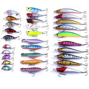 Otego 30 fiskelokker wobler, Minnow blandet, Spinnare Multicolor