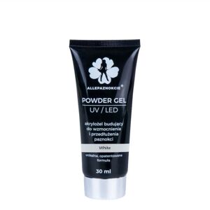 Allepaznokcie Polygel - Pulver gel - Hvid 30ml - Akryl gel White