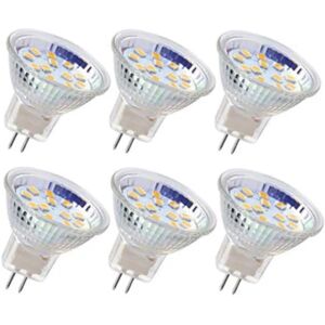 6 stk MR11 LED pærer GU4 Spotlight pærer 3W 18LEDs (varm hvide)-WELLNGS