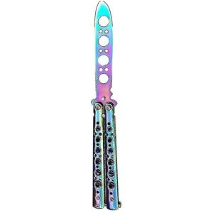 Blunt Balisong Trainer Practice Tool - 1 st Butterfly Sharp Tool Matt Säkerhetsoslipad ficka