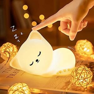 Cat Child Night Light, Baby Night Light, Genopladelig Nig