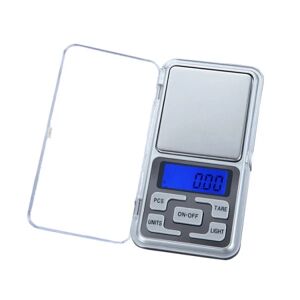 Digital vægt i lommeformat, Smykkeskala 0,01 - 200g Sølv