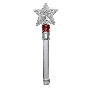 Spinning Wand Light Up Princess Wand til piger - Fødselsdagsgave (batterier ikke inkluderet) red