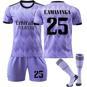 22/23 Ny sæson ude Real Madrid CF CAMAVINGA nr. 25 Kids Jersey Goodies Nyeste Barn-24