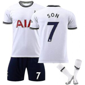Goodies 22-23 Tottenham Hjem #10 Kane/#7 Son Heung-Min fodboldtrøje Voksne Børn Komfort fodboldtrøjer No.7 Kids 28(150-160CM)