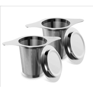 Tefilter, 2 STK Fine Hole Tea Infuser Lavet af 304 rustfrit Ste