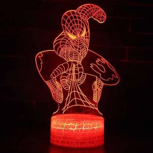 Spiderman 3d Led Illusion Natlys 7 Farver Skiftebord