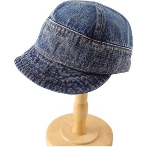 Denim Bucket Hat, Hatte til Damer, Dame Newsboy Kasketter Baret Hat