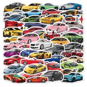 50 Packs Sports Car Racing JDM Stickers Vandflasker Laptop Telefon Motorcykel Com