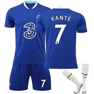 22-23 Chelsea hjemmefodboldtrøje træningstrøje / No.7 Kante Kids 26(140-150CM)