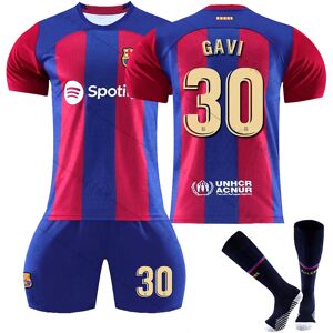 23/24 Ny sæson Hjemme F.C. Barcelona GAVI nr. 30 børnetrøjepakke V Barn-24