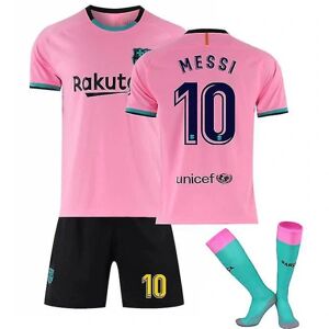Barcelona-trøje 20-21 hjemme og ude nr. 10 Messi Game Uniform_1 CNMR Kid24(130-140cm)