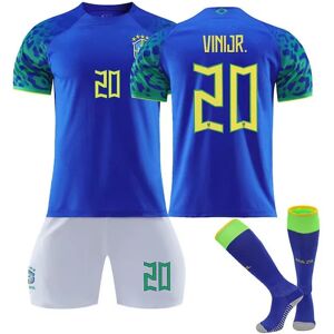 Galaxy sæt Brasilien fotbollströja T-shirt nr 20 Vinicius Junior 20 (110-120cm) 20 (110-120cm)