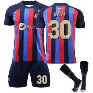 Galaxy Gavi #30 tr?ja Fc Barcelona 22/23 s?songen hemma fotbollstr?ja set S 26(140-150CM)