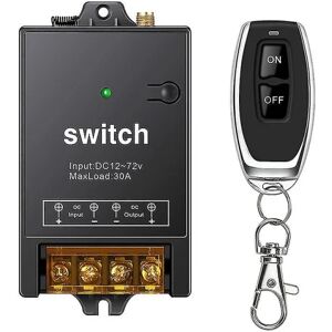 Galaxy Trådløs fjernkontrollswitch 12v Single Circuit Dc Trådløs Switch Fjärrkontrolswitch sort