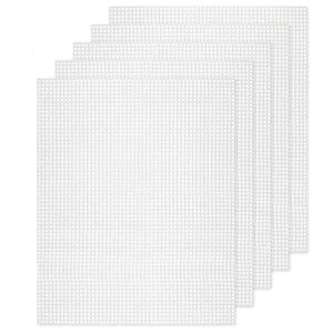 FMYSJ 10 stk mesh plastik lærredsark 19,6x13 tommer til broderi, akrylgarn, strik (FMY) White