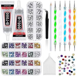 4000 Rhinestones 2stk 25ml Lim til Rhinestones, 1 voksblyant til kunst