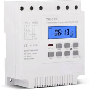 Phases 380v 415v Timer Programmerbar Switch Med Baggrundsbelysning