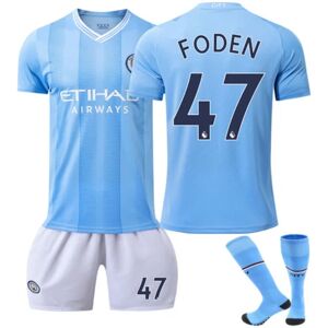 Unbranded Manchester City FODEN nr. 47 fodboldtrøjer 24（height 140-145cm, weight 30-35KG）