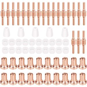 65 stk. Plasma Cutter Tip Elektroder & Dyser Sæt Forbrugsvarer Tilbehør til Pt31 30 40 50 Plasma Cu