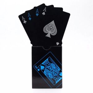 MTK 54stk sort plast PVC poker vandtætte spillekort - sort Black