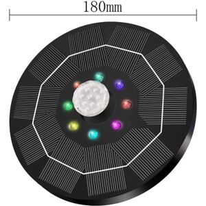 Solar Fountain Fuglebad Springvand Pumpe Opgraderet glaspanel Soldrevne Vandfontæner med Farve LED Lys Fixers til Have Lille Dam Udendørs