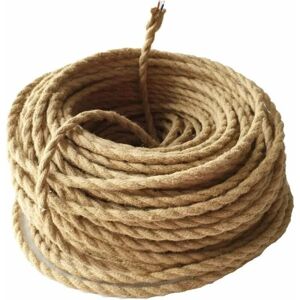 LED-belysning 10m Elektrisk Wire Rope, 2 Core Linen Vintage Rope