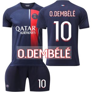 BEMS sporting goods home 23-24 Paris hjemmefodboldtrøje nr. 30 Messi 7 Mbappe 10 Neymar 99 Donnarumma New Jersey toppe og bukser 26 NO.10 0.DEMBÉLÉ