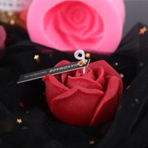 lysform lysforme DIY silikoneform lys 3D rose