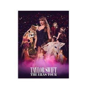 Taylor Swift The Eras Tour Musikplakat Pop Kvinde Sanger Album Plakat Vægkunst Lærredsfans Gave til ven Soveværelse Stueindretning C