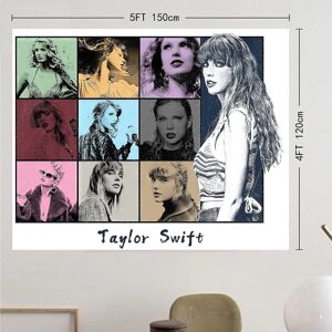 Taylor Tapestry Flag Til Soveværelse Swift, 120x150cm Musik Billede Væg Tapeter Værelse Hængende Plakat Flag Tapet Gaver