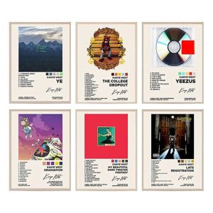 Ye Kanye West Plakat Folklore Album Omdømme Plakat Musik Album Plakat Æstetisk Canvas Soveværelse Vægkunst Dekoration
