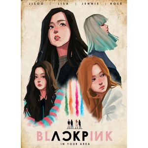 K-Pop A3-print - K Pop - Sort Pink 3 Multicolor