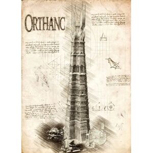 Lord of the rings A3 Print - Ringenes Herre - Orthanc - Tower of Isengard Multicolor