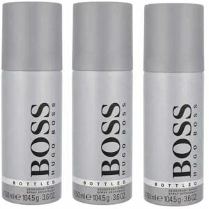 3-pack Hugo Boss Bottled Deo Spray 150ml Transparent