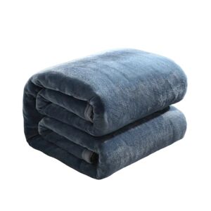 Blødt fleece tæppe Super blødt hyggeligt sengetæppe dusty blue 180*200 cm
