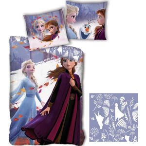 Disney Frozen II Anna Elsa Sovepose Sengesæt Vendbar 140x200+63x63cm Multicolor